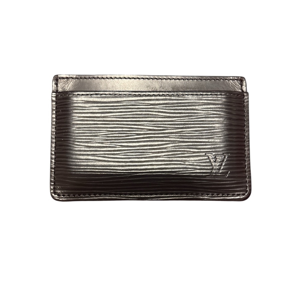 Louis Vuitton Textured Black Card Holder